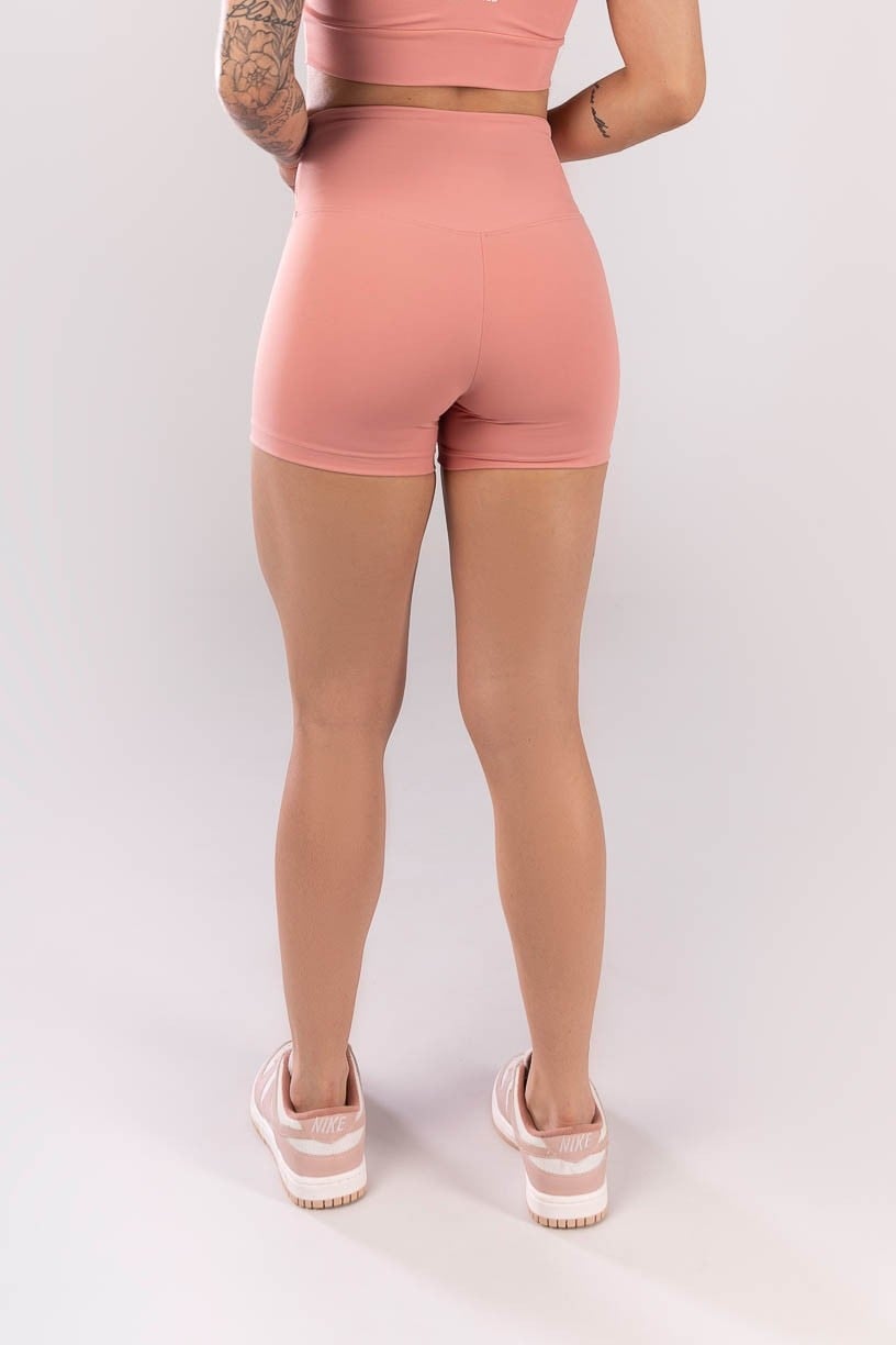 Short com Cós Alto Arredondado sem Gancho (Rosa Claro) | Ref: K3958-D