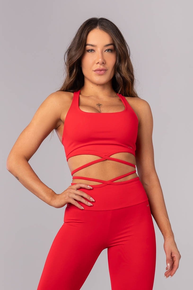 Top Nadador com Tiras na Base (Vermelho) | Ref: K4051-D