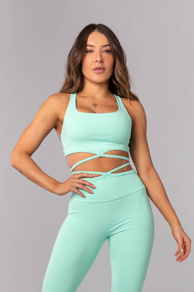 Top Nadador com Tiras na Base (Menta) | Ref: K4051-E
