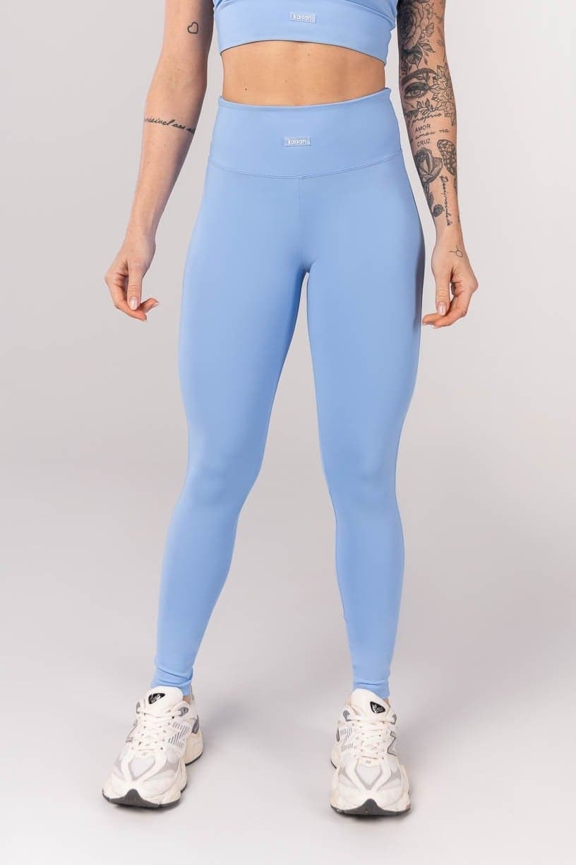 Calça Legging com Emborrachado (Azul Claro) | Ref: K4236-A