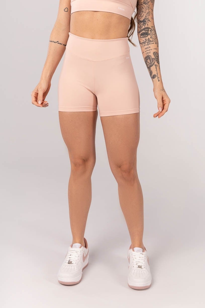 Short com Cós Arredondado (Rosa Bebê) | Ref: K4231-C