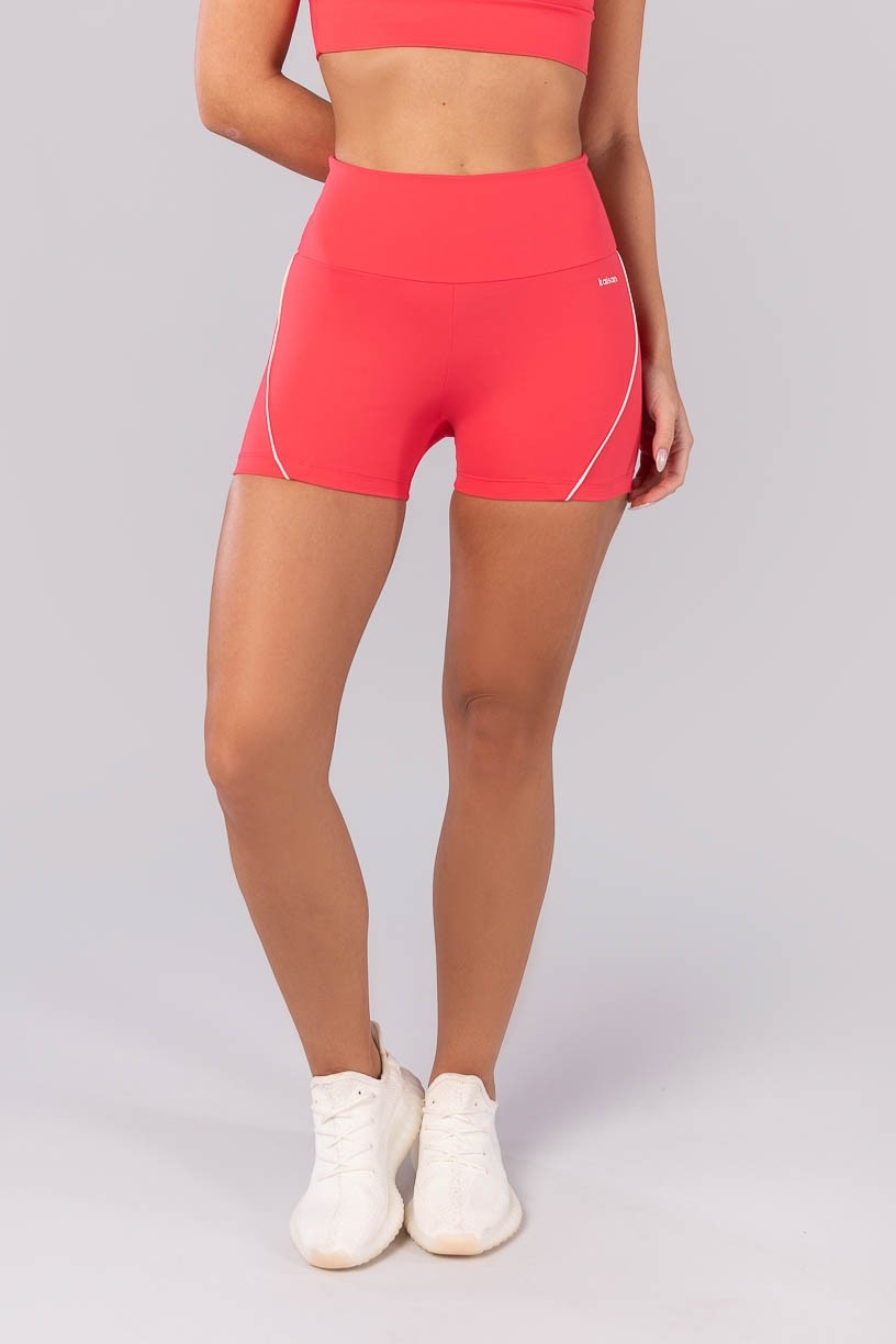 Short com Vivo Contrastante (Rosa Pink / Off-White) | Ref: K4280-C