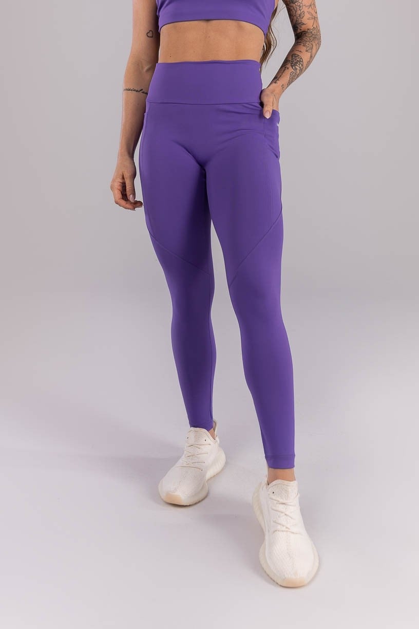 Calça Legging sem Gancho e com Bolsos (Violeta) | Ref: K4413-A