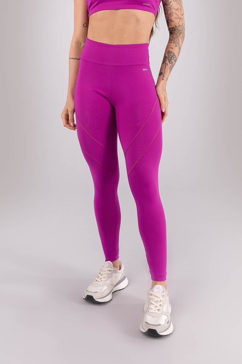 Calça Legging com Cobertura nos Recortes (Roxo) | Ref: K4416-C