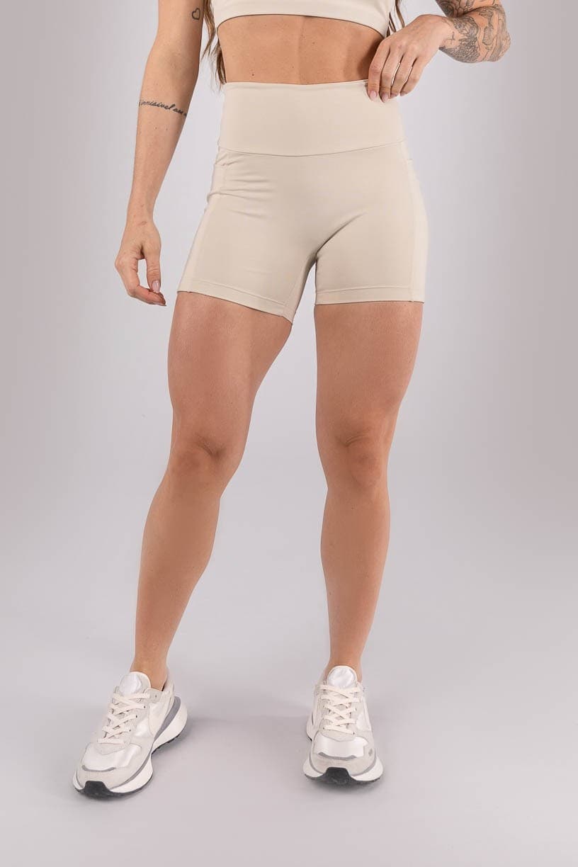 Short sem Gancho e com Bolsos (Bege) | Ref: K4414-C