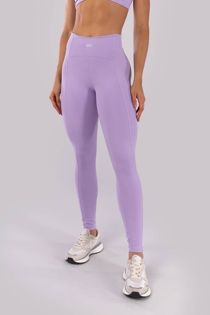 Calça Legging com Faixa Lateral (Lilás) | Ref: K4536-A