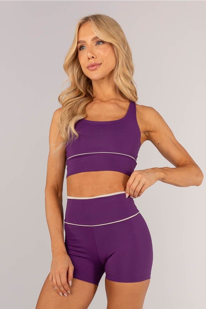 Top com Vivo no Cós e Tiras Nas Costas (Ametista) | Ref: K4367-C