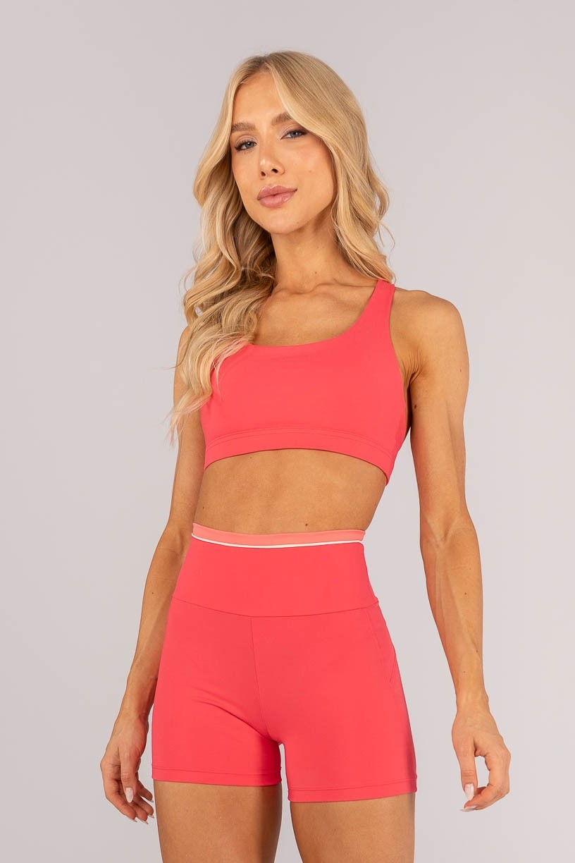 Top com Alças Duplas Coloridas (Rosa Pink / Aquarela / Off-White) | Ref: K4582-B