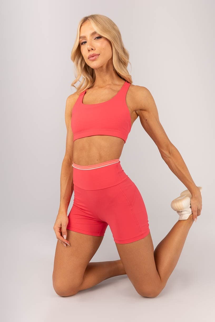 Short com Vivo na Vira (Rosa Pink / Aquarela / Off-White) | Ref: K4584-B