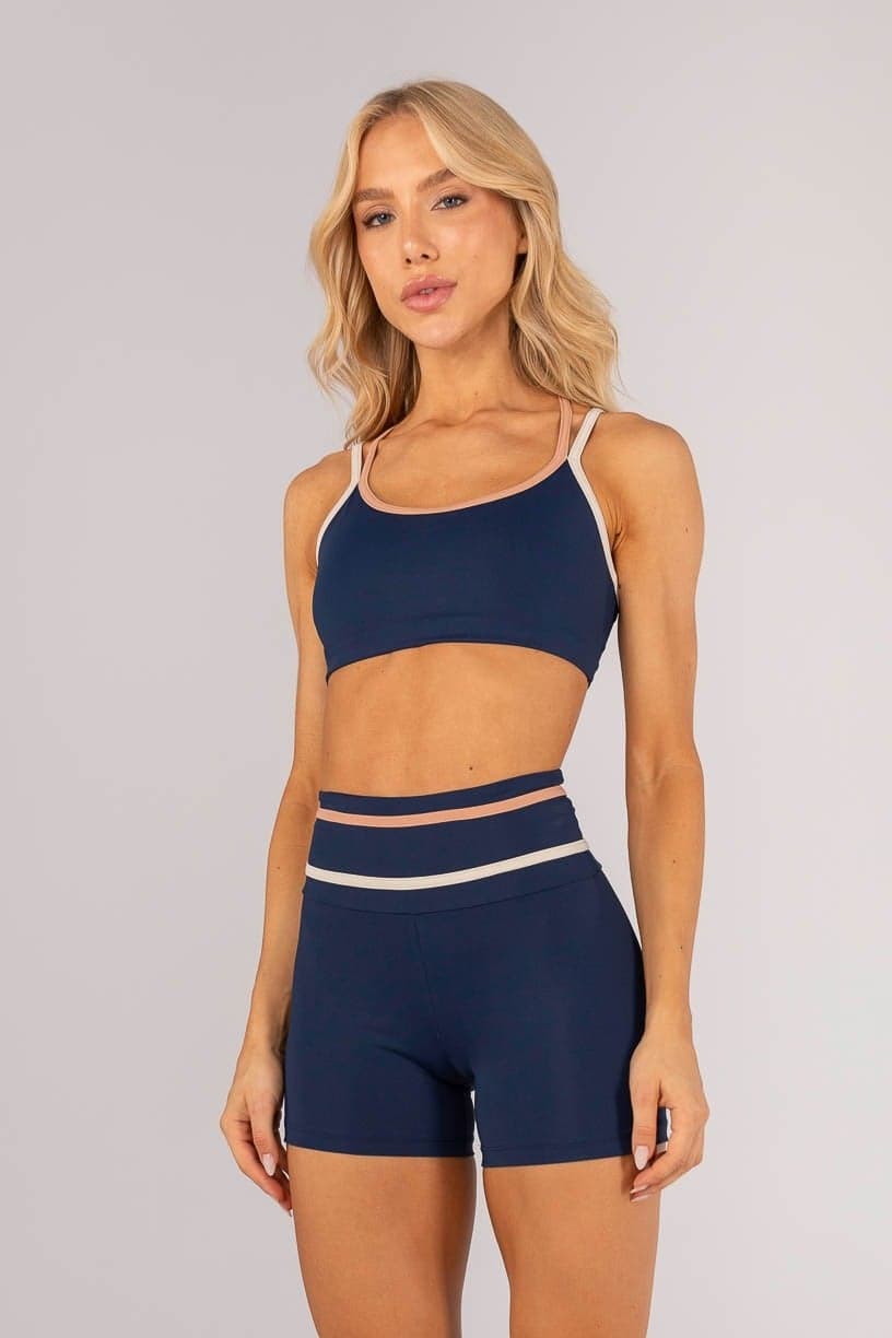 Top com Recortes e Alças Duplas (Azul Marinho / Nude / Bege) | Ref: K4603-A