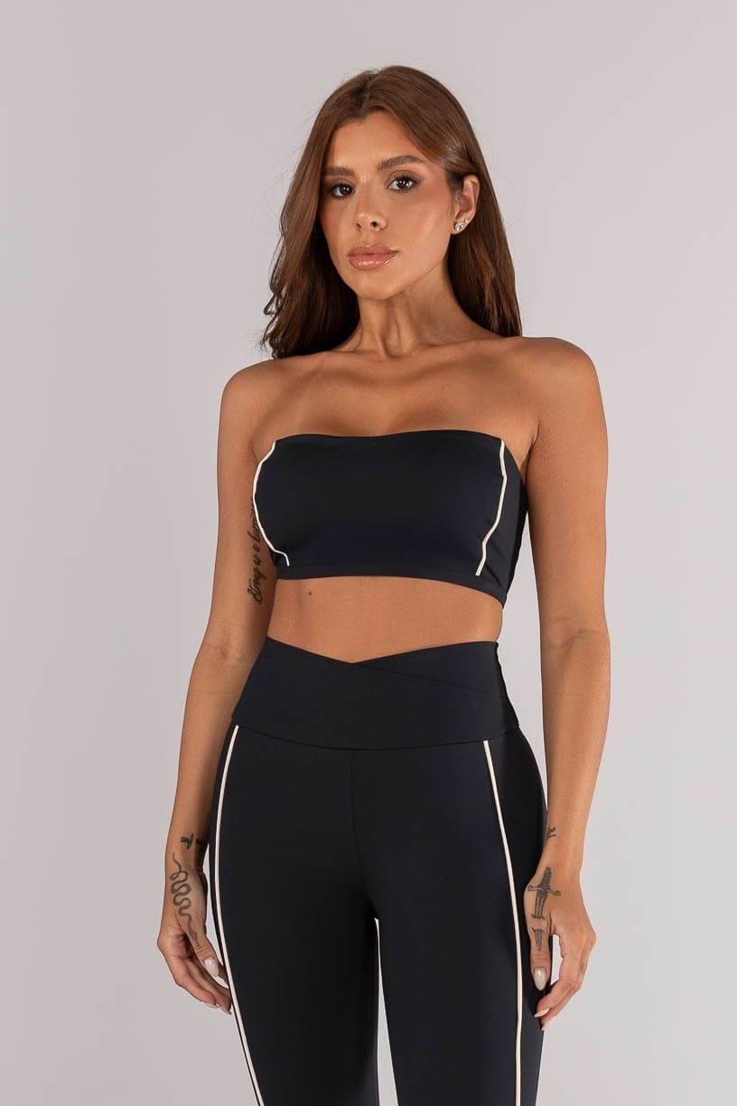 Top Faixa com Vivo (Preto / Vanilla) | Ref: K4619-A