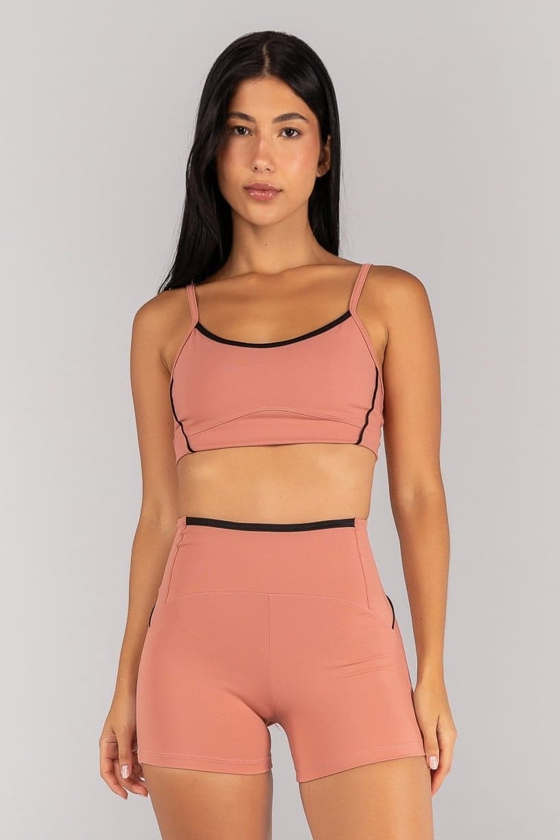 Top com Vivo e Viés Contrastante (Telha / Preto) | Ref: K4682-A