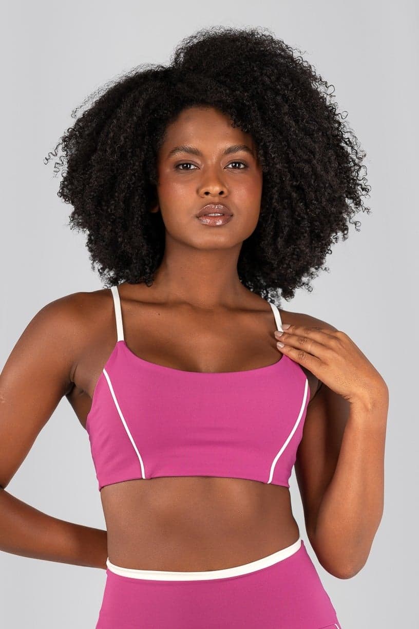 Top com Alças em Rolotê e Vivo (Sorbet / Vanilla) | Ref: K4718-A