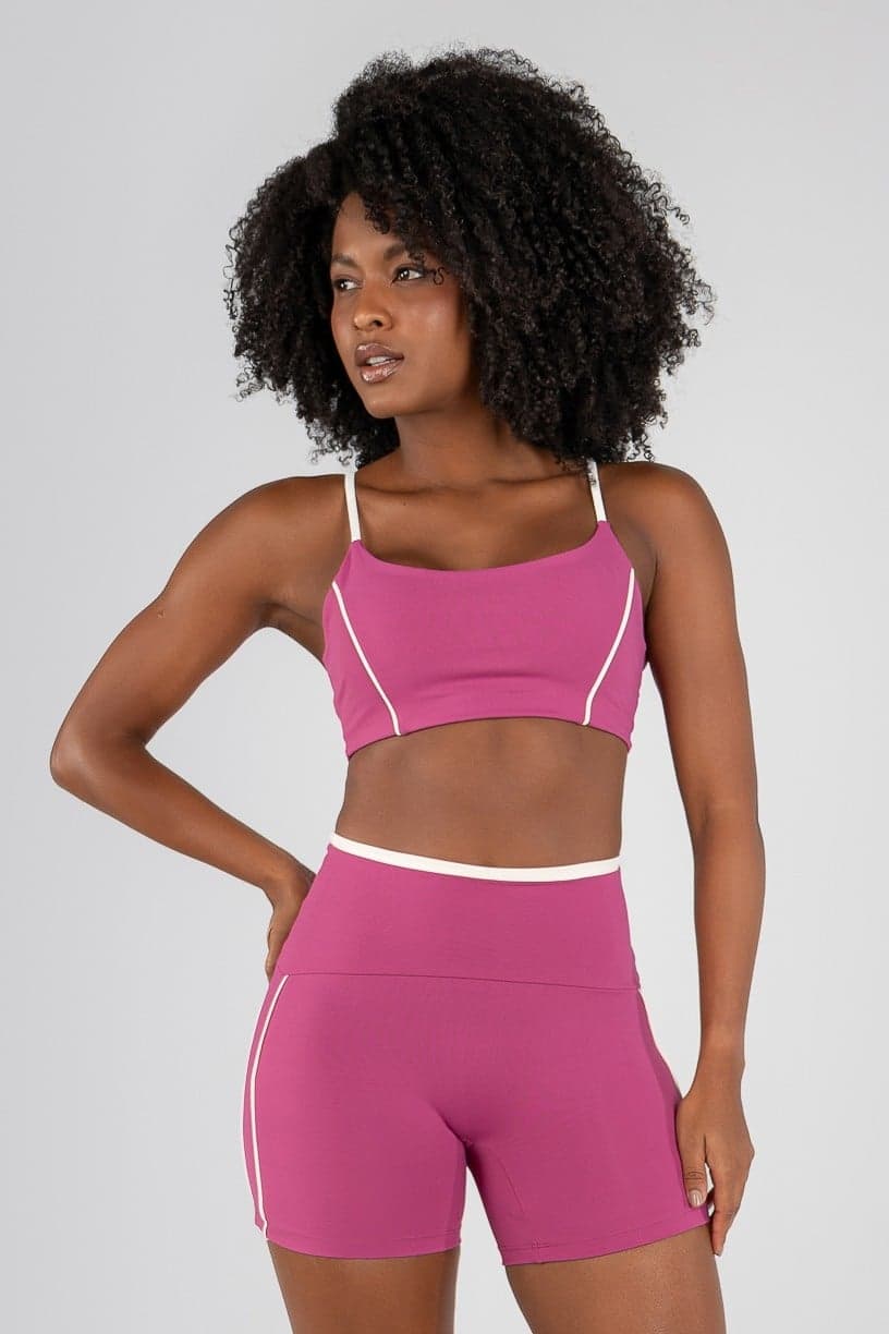 Top com Alças em Rolotê e Vivo (Sorbet / Vanilla) | Ref: K4718-A