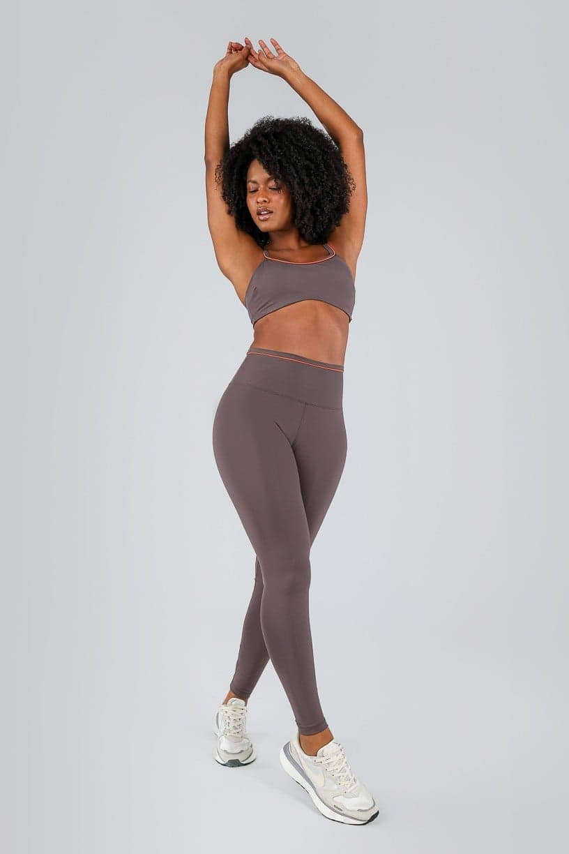 Calça Legging com Vivo (Trufa) | Ref: K4725-A