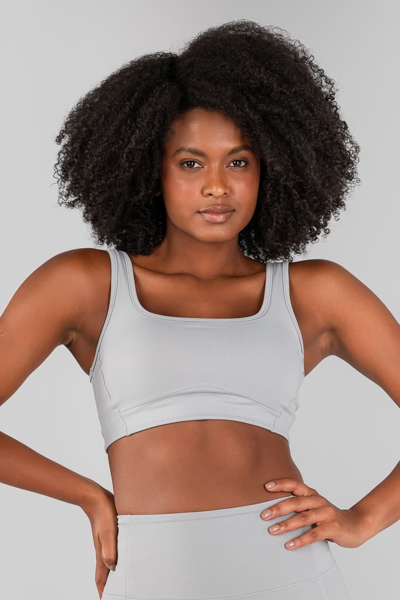 Top Alças Largas e Recortes (Cinza) | Ref: K4727-A