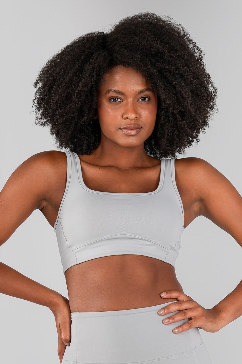Top Alças Largas e Recortes (Cinza) | Ref: K4727-A