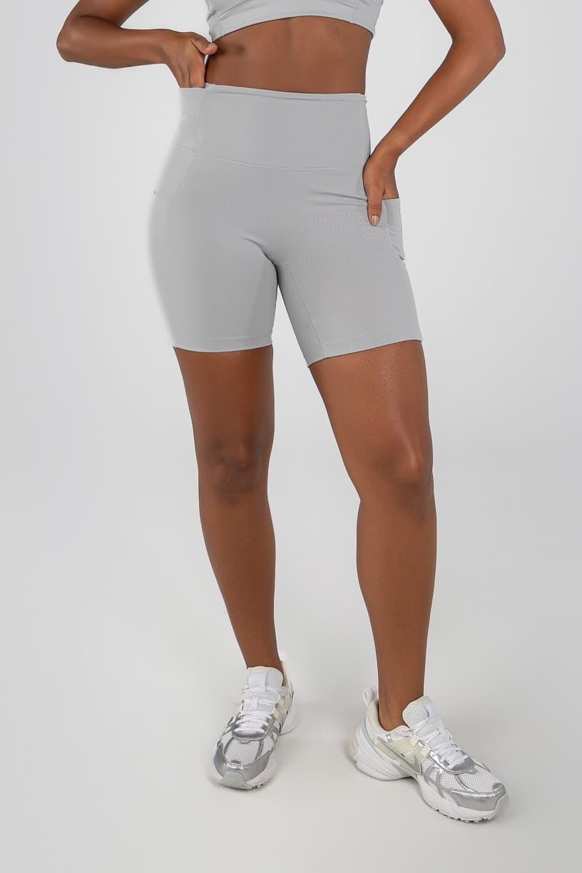 Short Run com Bolsos (Cinza) | Ref: K4729-A