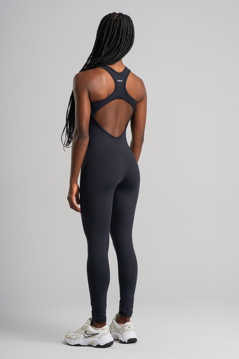 Macacão com Zíper e Frente Inteira (Preto) | Ref: K4839-A