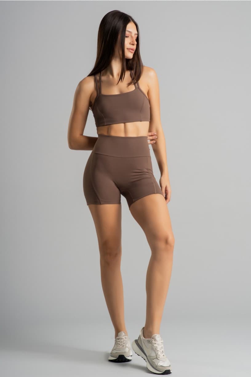 Short sem Gancho com Bolso no Cós (Capuccino) | Ref: K4853-B