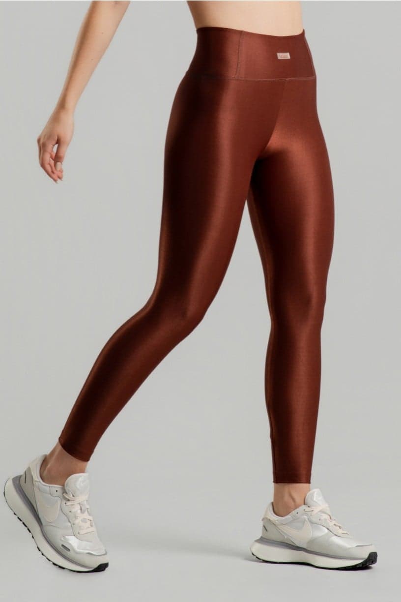 Calça Legging Canelado com Bolso no Cós (Marrom) | Ref: K4493-C