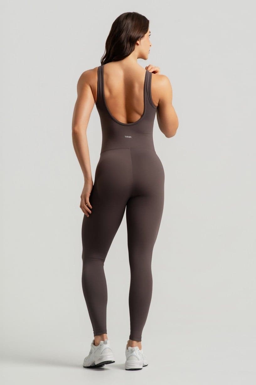 Macacão com Abertura no Decote (Trufa) | Ref: K4948-A