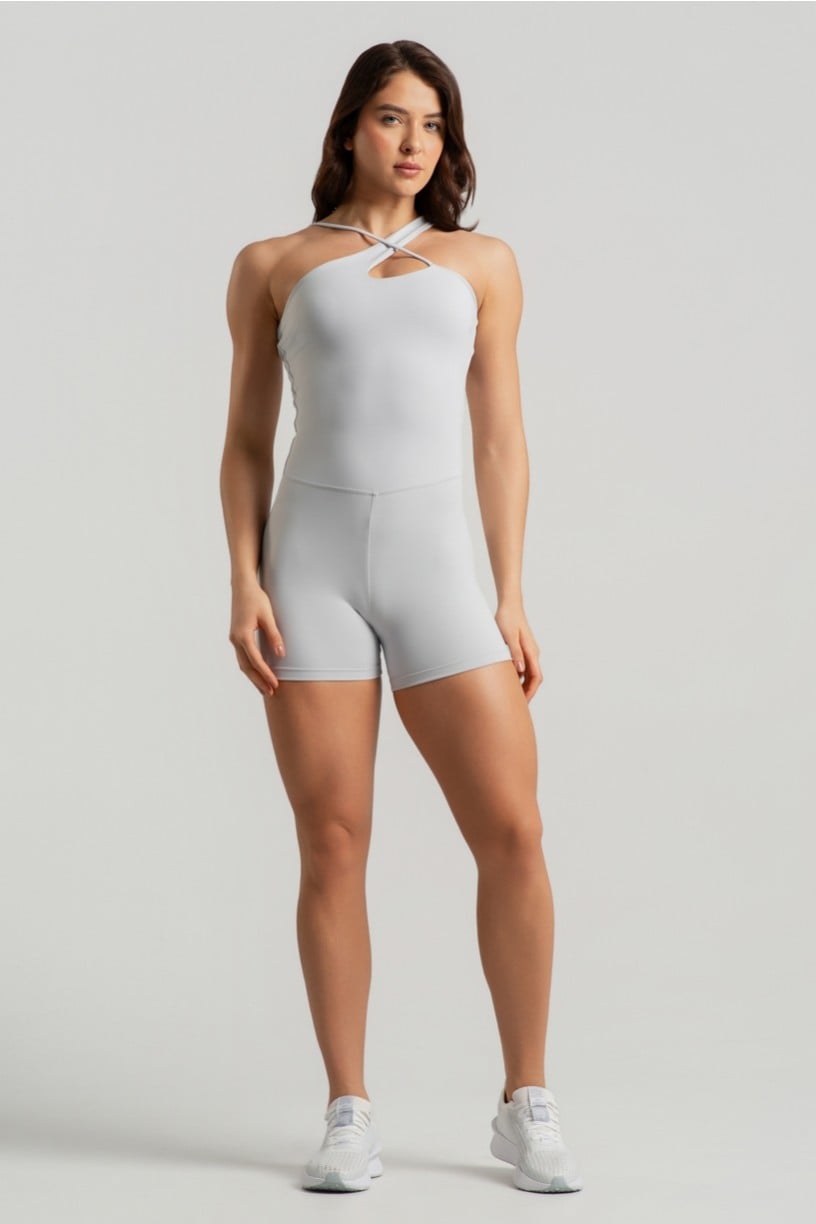 Macaquinho Assimétrico com Alças Diferenciadas (Gelo) | Ref: K4953-B