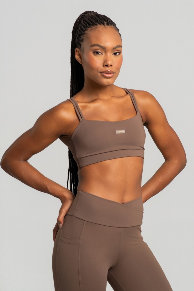 Top Decote Reto e Alças Duplas (Capuccino) | Ref: K4359-F