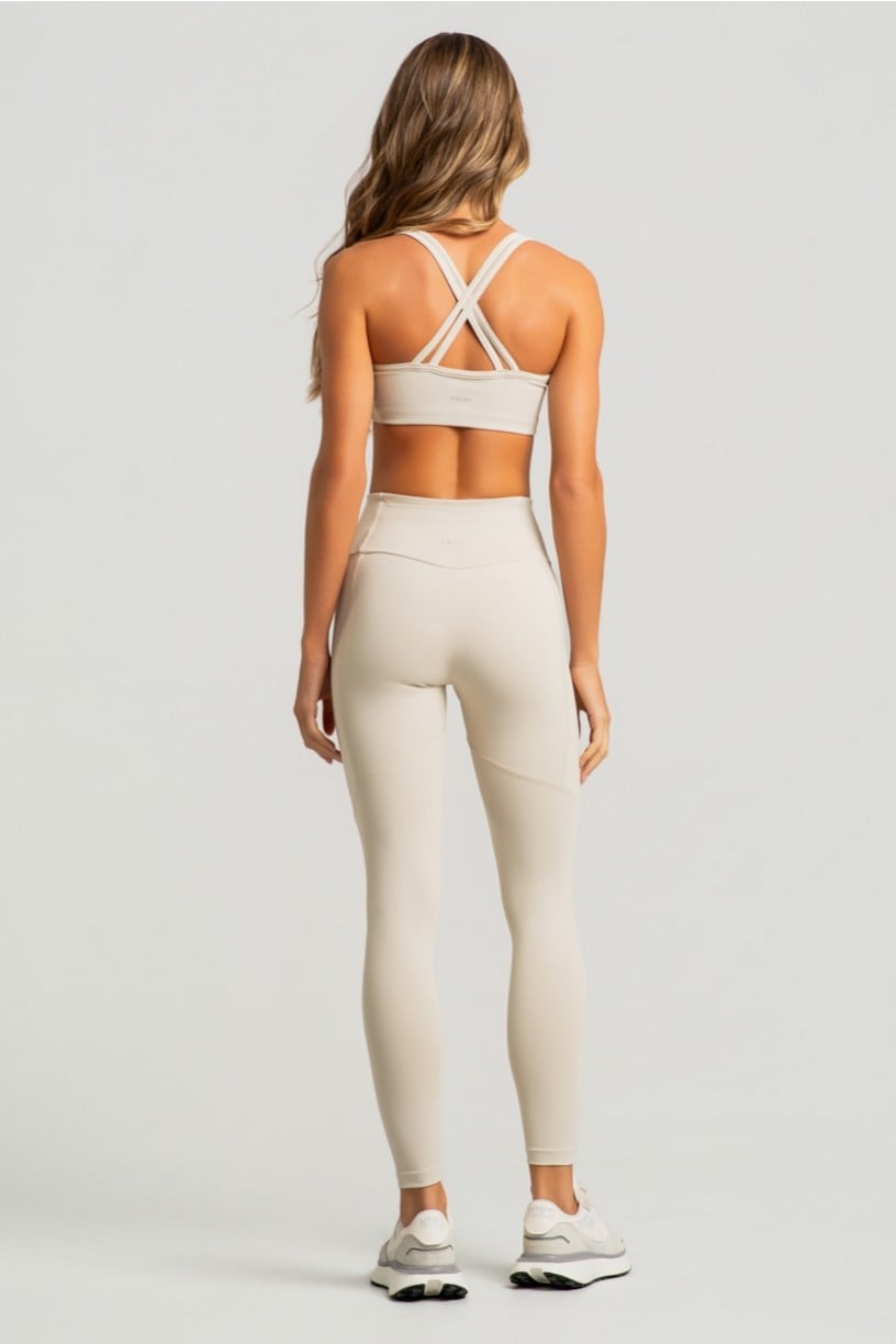Calça Legging sem Gancho com Bolso no Cós (Off-White) | Ref: K4852-C