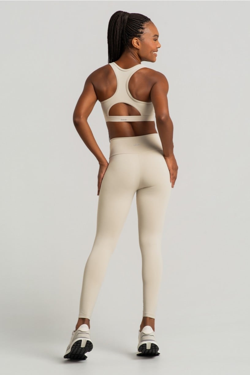 Calça Legging com Chapados (Off-White) | Ref: K4966-B