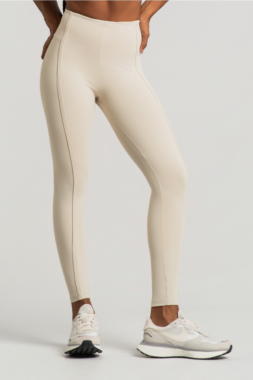 Calça Legging com Chapados (Off-White) | Ref: K4966-B