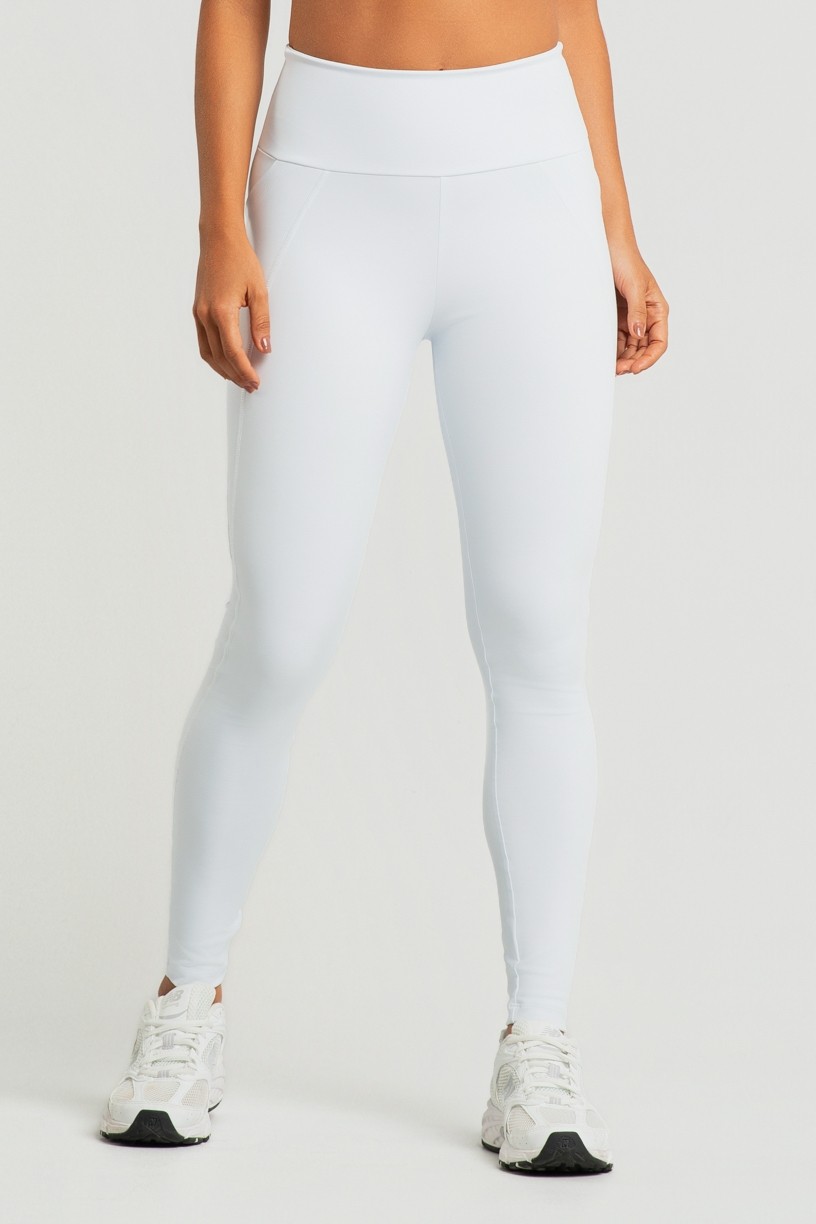 Calça Legging com Bolsos e Cobertura (Branco) | Ref: K4601-F