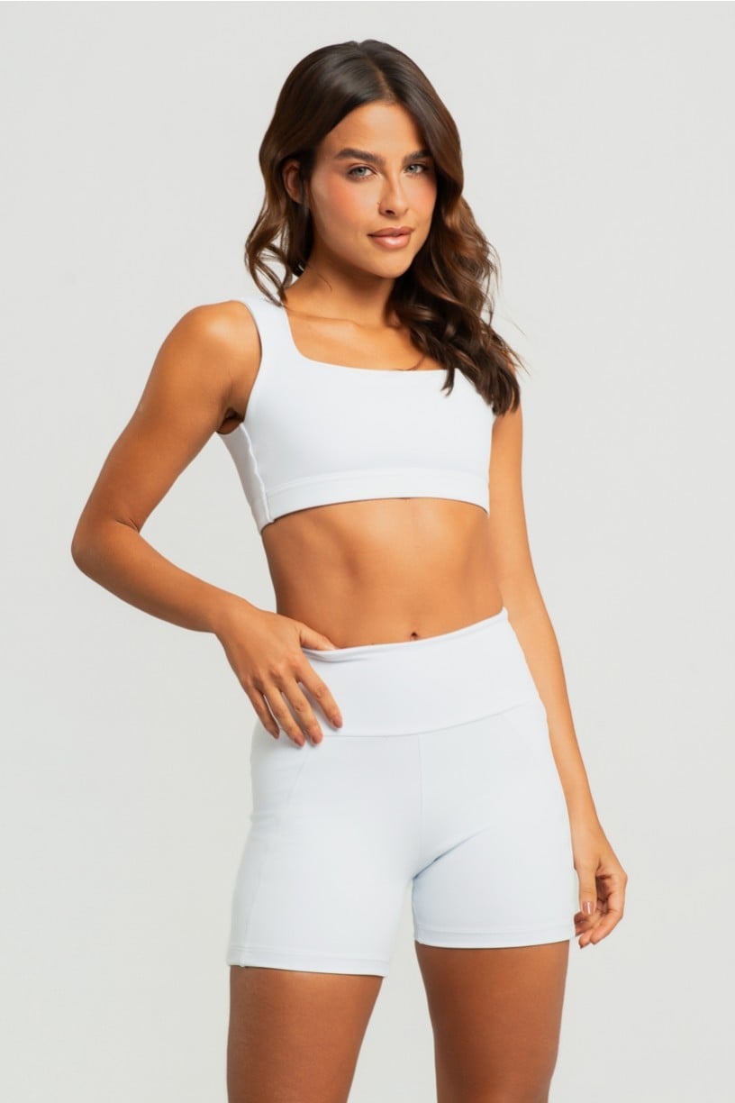 Short com Bolsos e Cobertura (Branco) | Ref: K4602-F