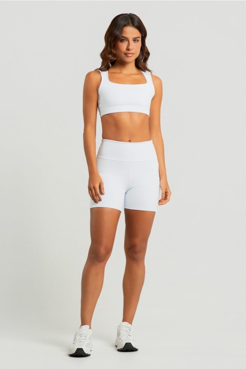 Short com Bolsos e Cobertura (Branco) | Ref: K4602-F