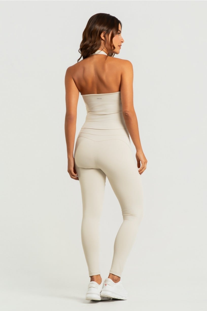 Calça Legging sem Gancho com Bolso Invisível (Off-White) | Ref: K5008-B