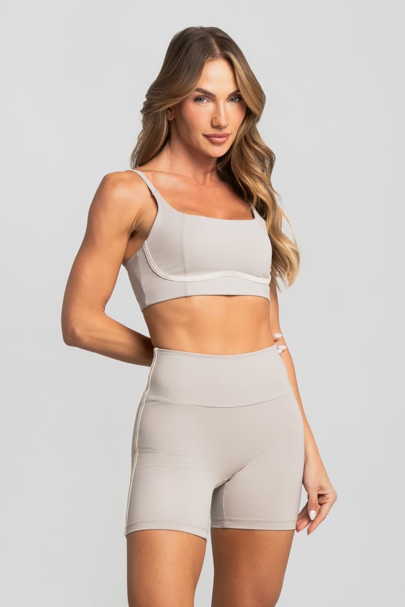 Short sem Gancho com Chapado Laterais (Duna / Off-White) | Ref: K4486-F