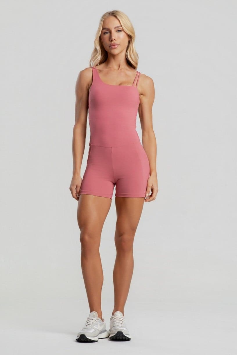 Macaquinho com Decote Assimétrrico e Bolsos (Hibisco) | Ref: K5107-A