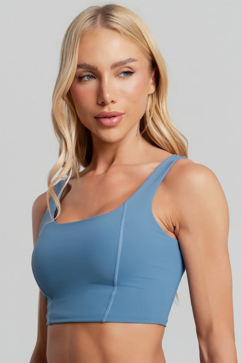 Top Alongado com Detalhes de Cobertura (Bruma) | Ref: K4679-C