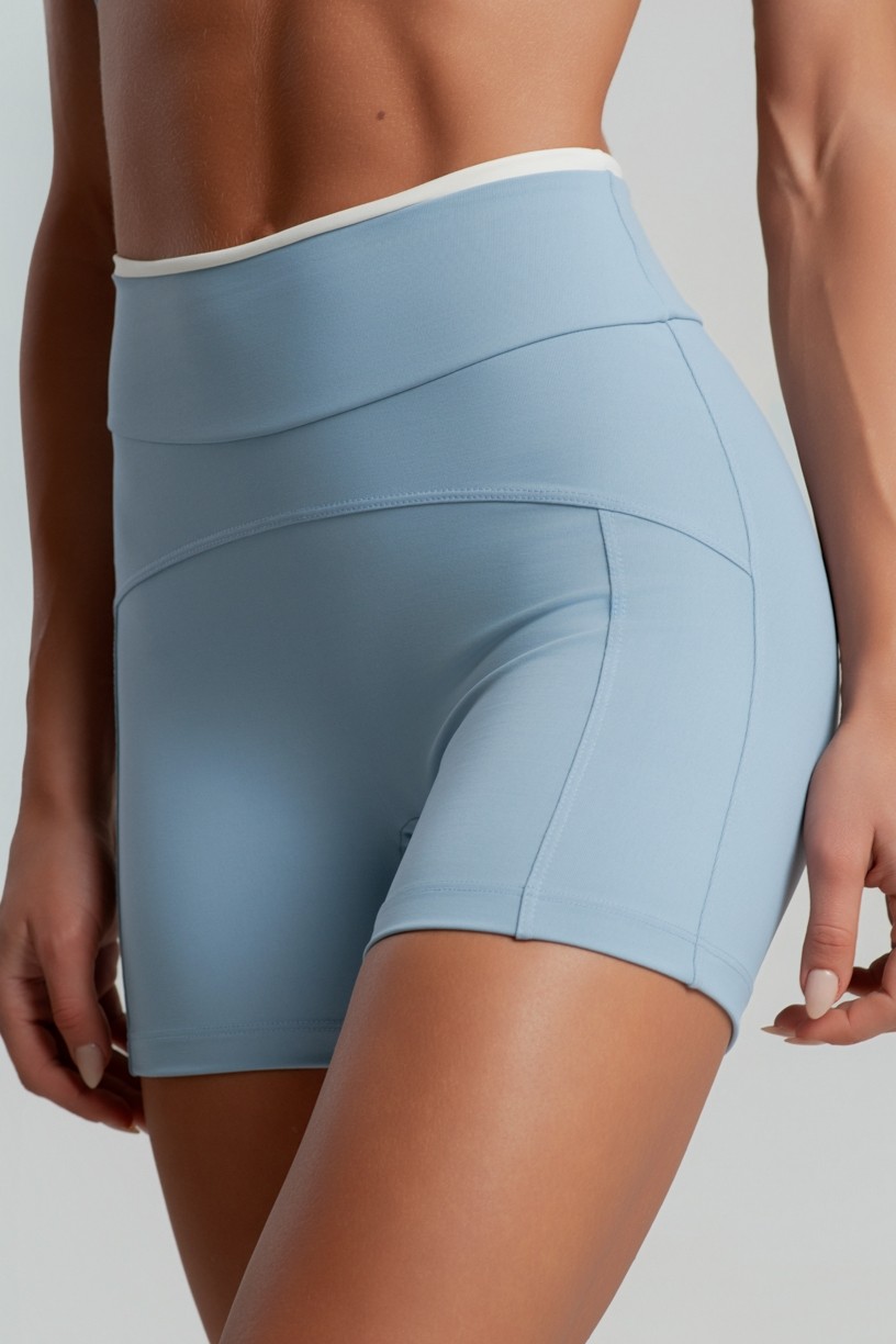 Short sem Gancho com Detalhe Contrastante (Íris / Vanilla) | Ref: K5103-B