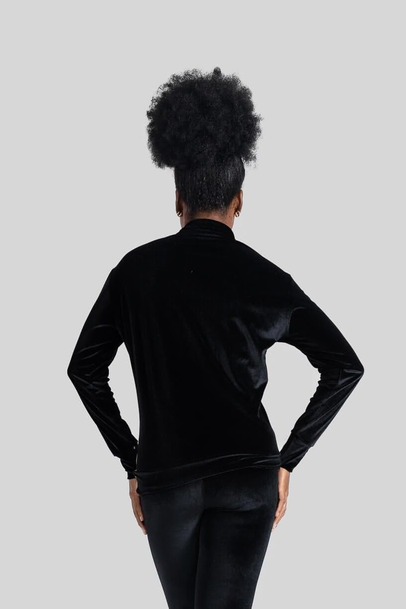 Casaco Bicolor Veludo (Preto / Bege) | Ref: K3088-C