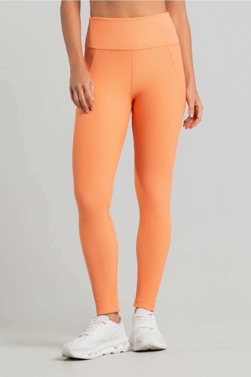 Calça Legging Canelada com Recortes (Poente) | Ref: K5116-B