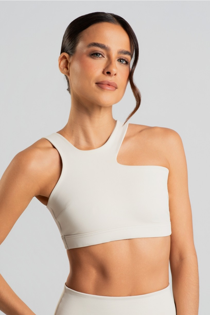 Top com Frente Assimétrica (Off-White) | Ref: K5118-A