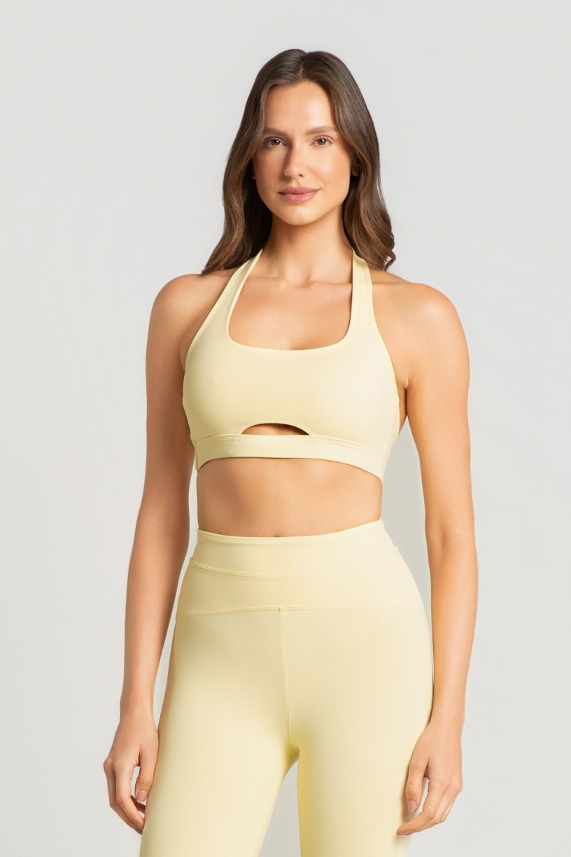 Top Frente Única com Abertura Frontal (Manteiga) | Ref: K4956-C