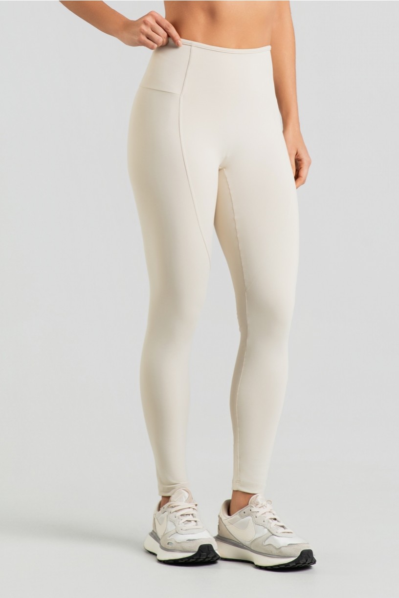 Calça Legging sem Gancho e sem Cós Aparente na Frente (Off-White) | Ref: K5113-B