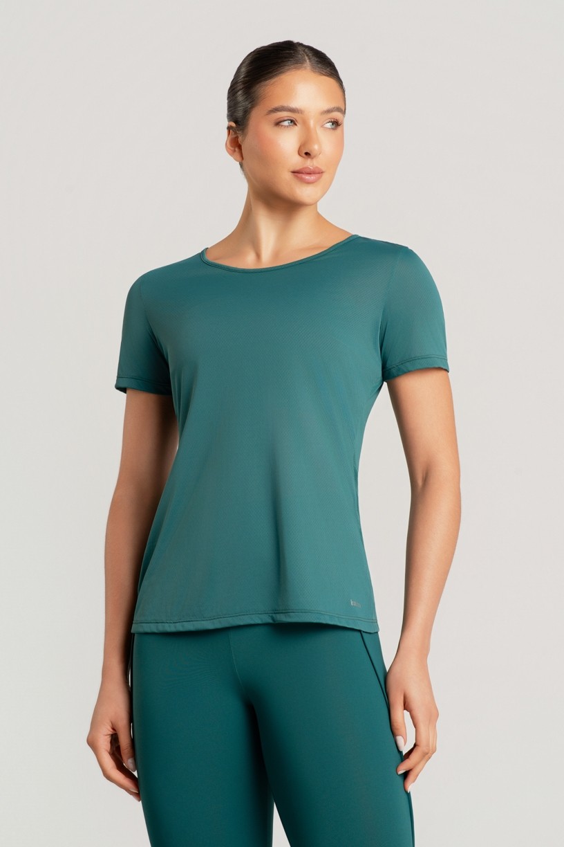 Blusa com Manga Curta e Abertura nas Costas (Imperial) | Ref: K4929-E