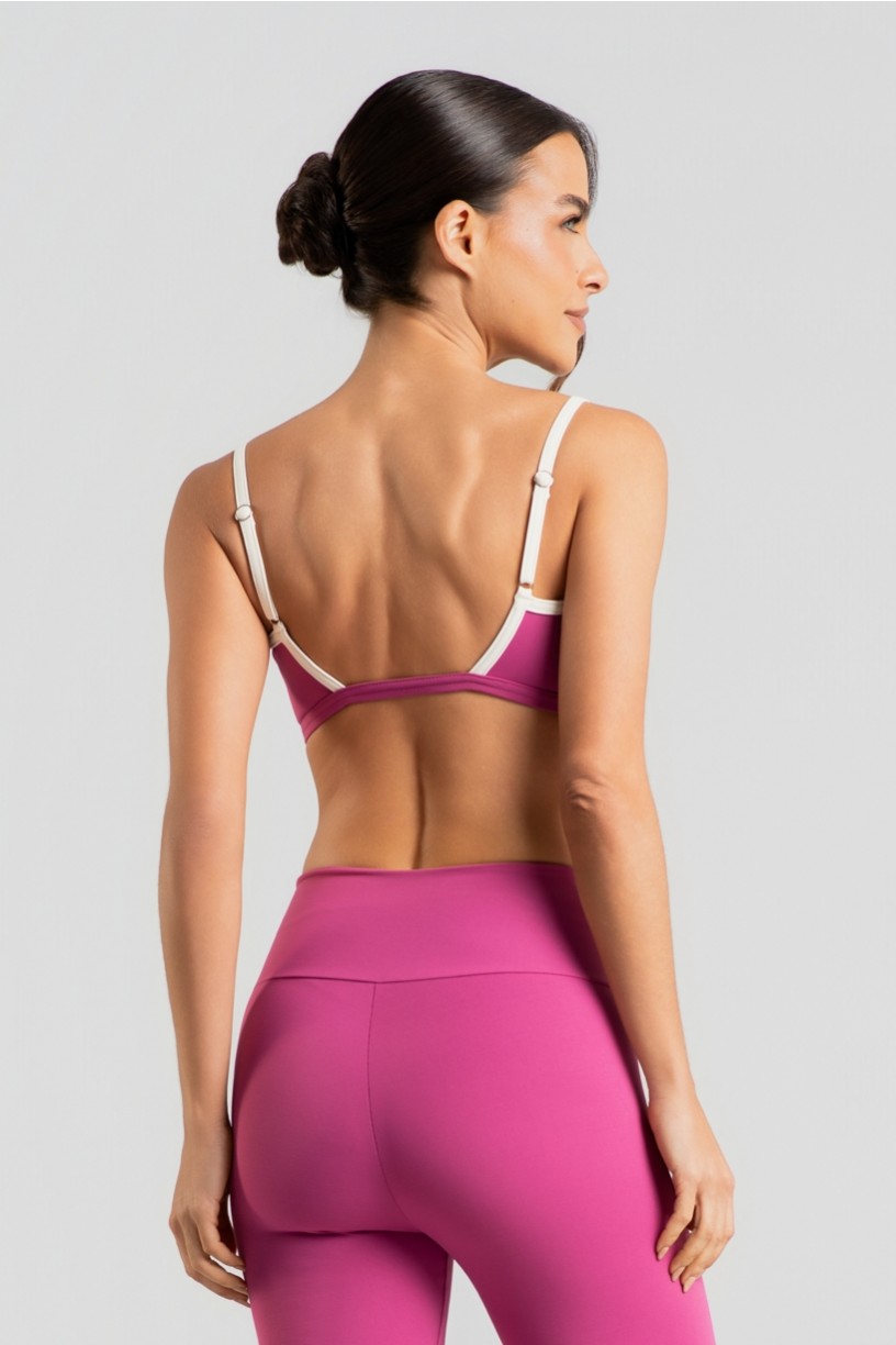 Top com Alças Reguláveis e Costas Aberta (Sorbet / Vanilla) | Ref: K4354-H