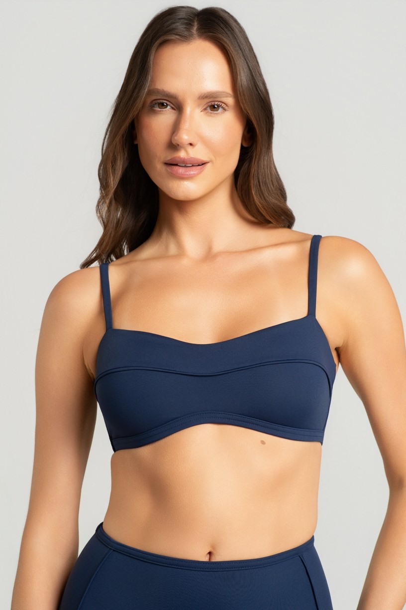 Top Slim com VIvo no Recorte (Azul Marinho) | Ref: K4910-D