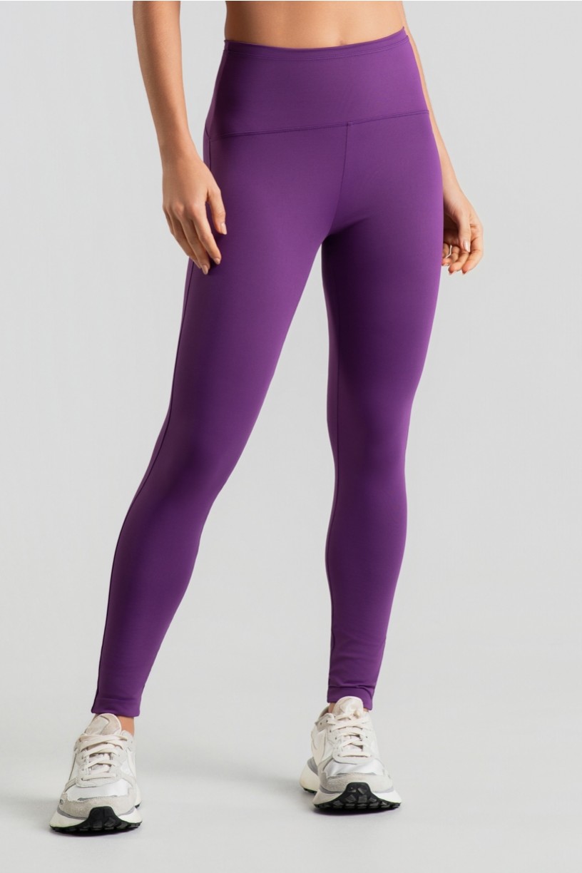 Calça Legging com Vira e Cós em V (Ametista) | Ref: K4290-F
