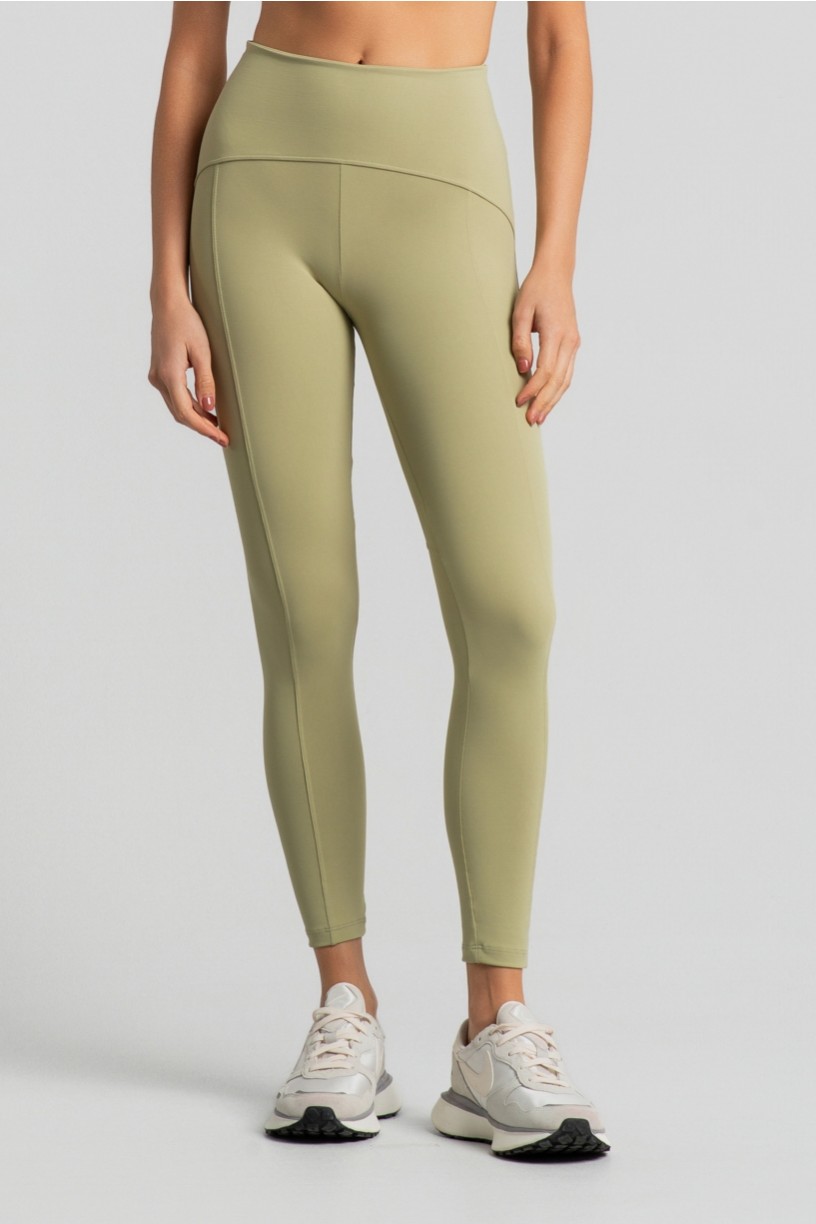 Calça Legging com Recortes e Cós Diferenciado (Lemon) | Ref: K4479-C