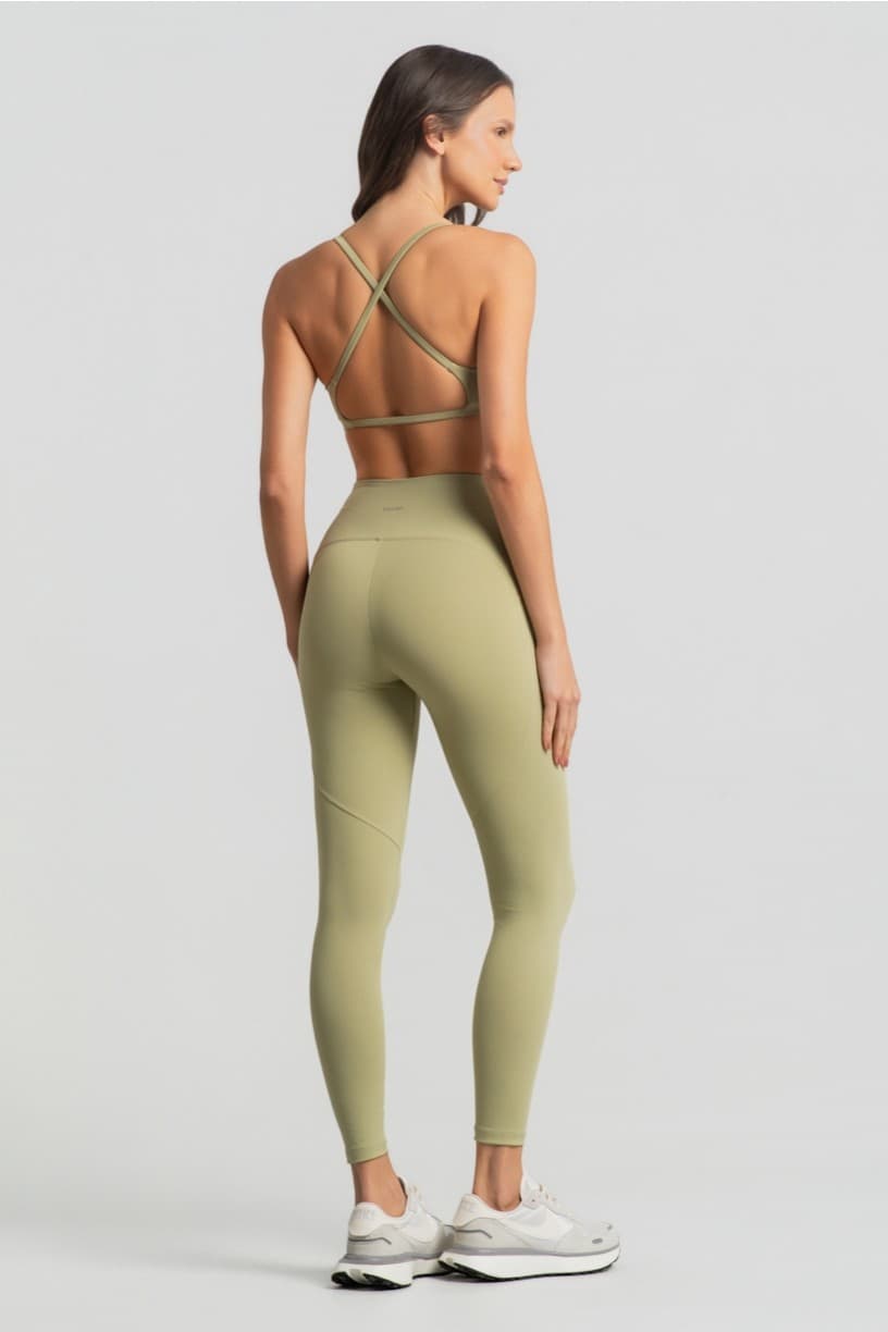 Calça Legging com Recortes e Cós Diferenciado (Lemon) | Ref: K4479-C
